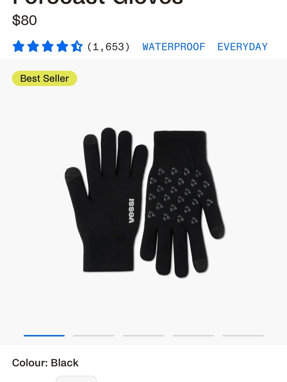Vessi forecast waterproof gloves
